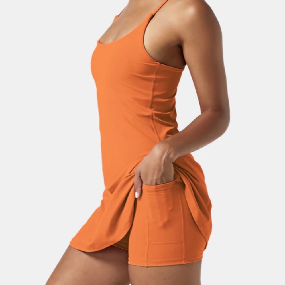 The Halara in my feels everyday orange summer dress